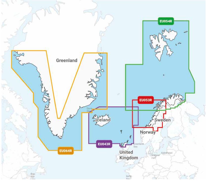 EUROPE DU NORD ZONES DE COUVERTURE REGULAR