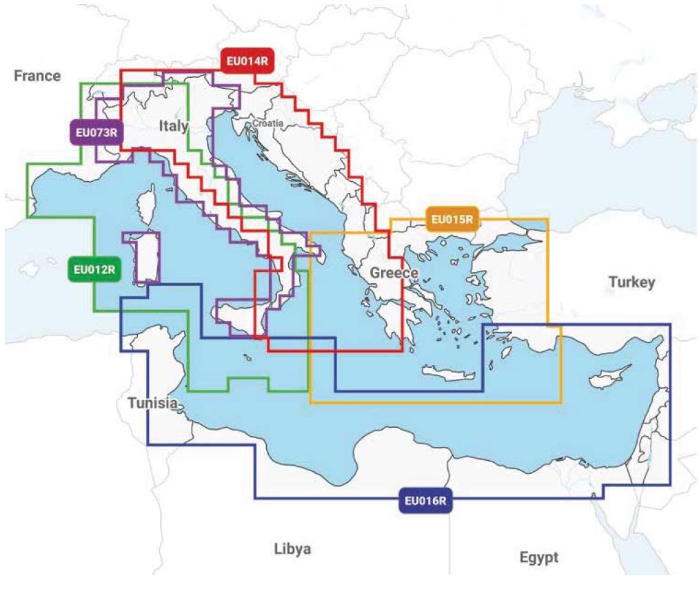 EUROPE DU SUD ZONES DE COUVERTURE REGULAR