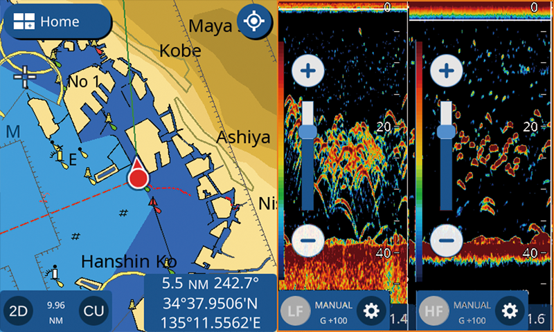 Dual Screen Chart Plotter Dual Frequency FISH FINDER